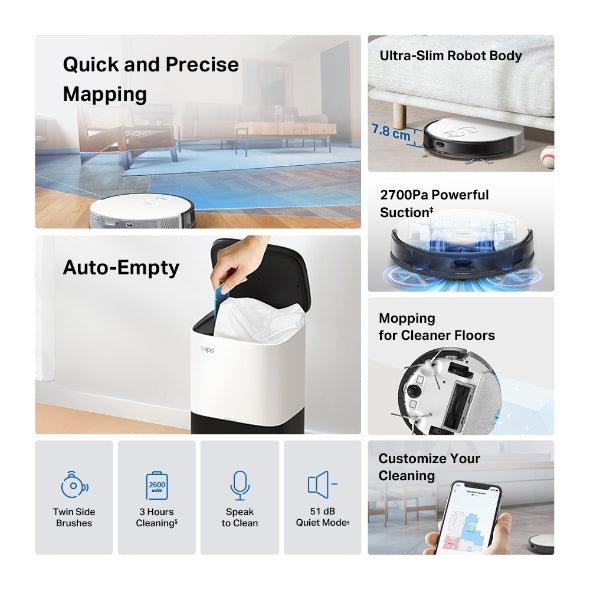 Tapo RV20 Max Mop Plus Robot Vacuum Cleaner