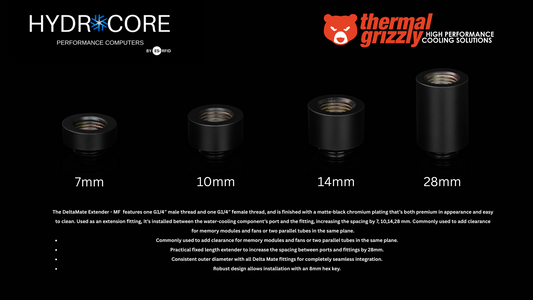 Thermal Grizzly DeltaMate Extender Male-Female Fittings