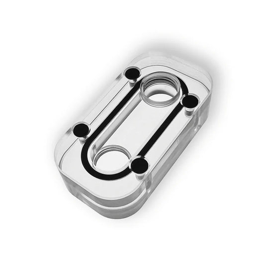 Stealkey Customs CubeTube Diagonal Port 60mm - Acrylic