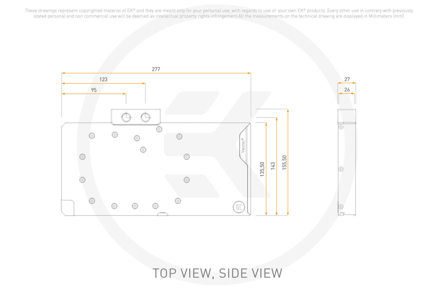 EK-Quantum Vector³ Astral RTX 5090 - Plexi