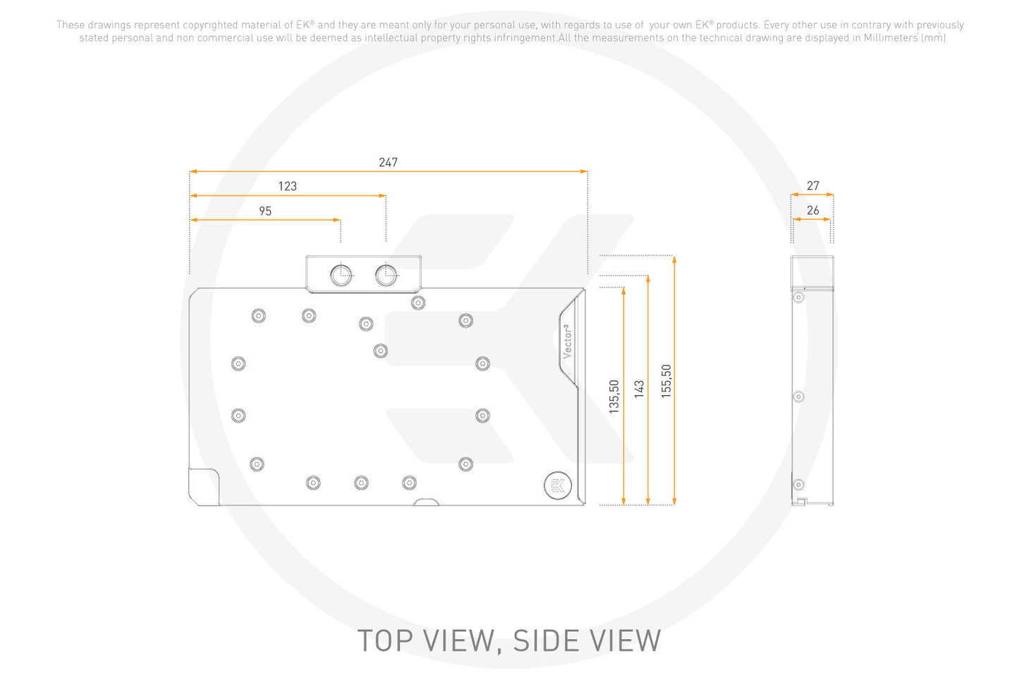 EK-Quantum Vector³ TUF RTX 5080 - Plexi