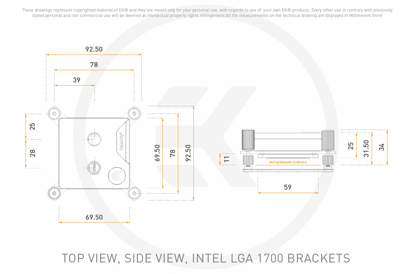 EK-Quantum Velocity³ 1700/1851/AM5 - Plexi