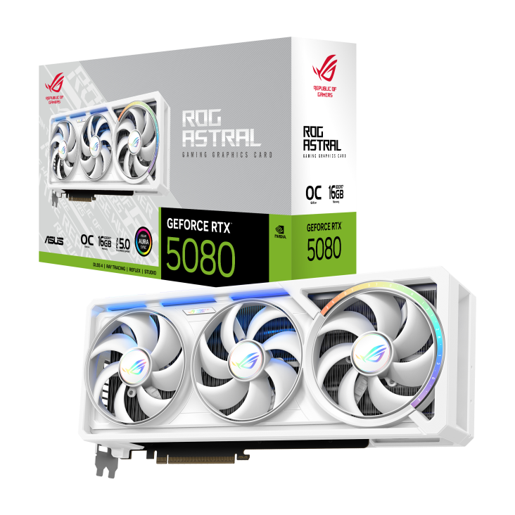 ASUS ROG Astral GeForce RTX™ 5080 16GB GDDR7 WHITE