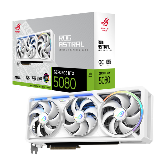 ASUS ROG Astral GeForce RTX™ 5080 16GB GDDR7 WHITE